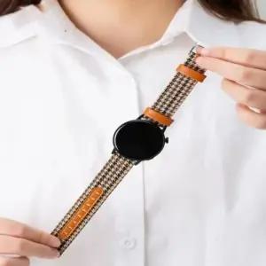 가죽밴드 45mm용 41mm 패션밴드 캔버스 갤럭시워치3 갤럭시워치3 스마트밴드 가죽밴드