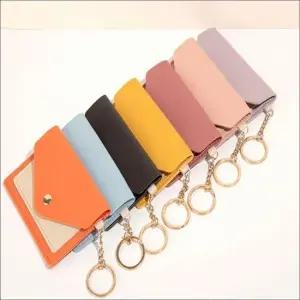 장착 카드지갑 미니 7컬러 슬림형 똑딱이 키링 지갑 여성카드지갑 아동지갑 학생지갑