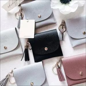 지갑 키링 여자 미니지갑 동전 7색 카드지갑 똑딱이 미니지갑 패션지갑 미니가방 태슬지갑