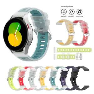 삼성 갤럭시 워치 7 / 워치6 / 워치5 Pro 워치4 워치3 액티브 2 40MM 44MM용 패션 젤리 컬러 실리콘 스트랩
