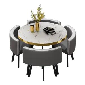 원탁테이블 원형테이블 업소용 4인용 카페 의자포함