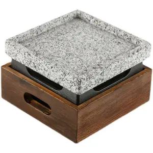 고체연료 미니화로 스테이크돌판 그릴 사용 사각