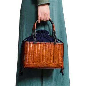 뱀부백 우븐 대나무가방 핸드메이드(1)