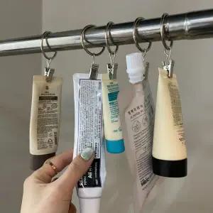 [콩심팥심]집게링 커튼고리 실버