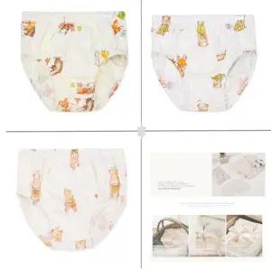 [오가닉맘](귀여운곰)캠핑멀 트리워니 워니남아브리프(삼각)3종세트 MKFUUP11