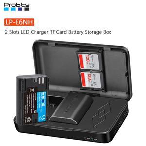 LP-E6NH 배터리(캐논 EOS R5 R6 90D 5D II IV Mark 충전기 케이스 포함)