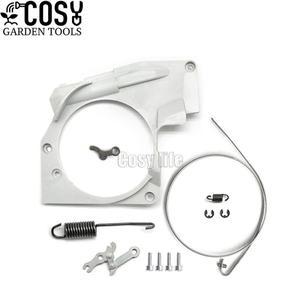 체인 브레이크 커버 텐션 스프링 밴드 레벨 클립 나사 어셈블리 Stihl 066 MS650 교체용 1122 021 1105 호