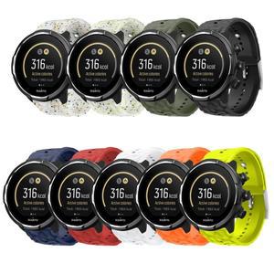 Suunto 7/9 /D5 Spartan 손목 HR Baro 스마트 시계 24mm 밴드 교체 야외 통기성 용 스포츠 실리콘 스트랩