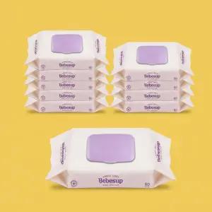 국산 베베숲 트러스트 캡형 물티슈 80매 x 10개입 다용도 생활물티슈