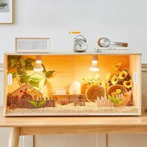 고슴도치 사육장 대형 원목 케이지 파충류 기니피그