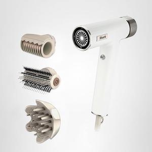 샤크 헤어 드라이기 스피드스타일 래피드 글로스 피니셔 및 고속, IQ 스피드 스타일링 및 건조 스위트를 갖춘 아이오닉 헤어 블로우 드라이기, 열 손상 없음, 곱슬머리 및 실크 헤어에 최적, 실크, HD332