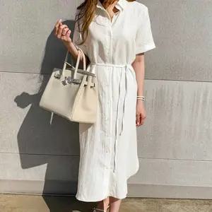 롱셔츠 체형 커버 드레스 여자 30대 봄여름 원피스 Nkk7+5jSg