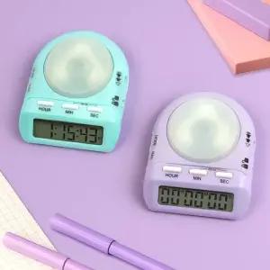 무소음 시계 공부 초시계 타임 타이머 스톱 워치 LUAZ-ST3 (퍼플)