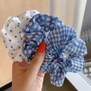 여성 하늘색 곱창머리끈 5종세트 학생 20대