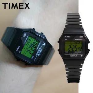 [타이맥스]전자시계 인디글로 스퀘어 남성 메탈 손목시계