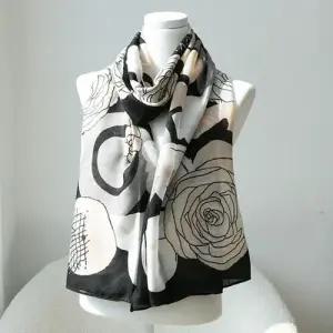 써클 장미 롱 기본 스카프 머플러 목도리 여성 중년 WFJMAKX