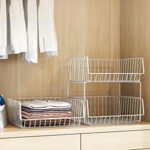 옷장 인테리어 바스켓 네트망 바구니 분류함 슬림형 대형