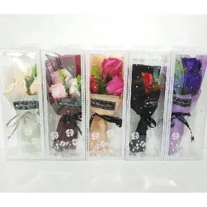 장미꽃 비누 시들지않는 꽃다발 세송이 로즈데이 조화