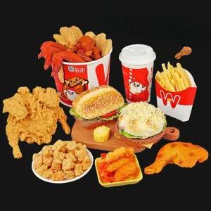 음식 모형 세트 햄버거 치킨 감자튀김