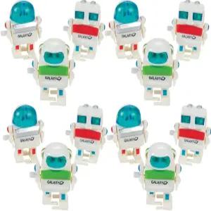 재미있는 익스프레스 와인드업 로봇 12개 파티 혜택 장식 부활절 바구니 채우기 스타킹 스터퍼 참신한