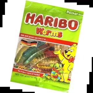 불량식품 하리보 웜즈 x 10개입 1박스 HARIBO 젤리 100g