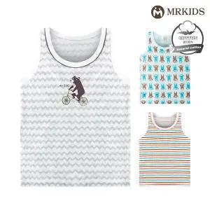 베어 순면 남아런닝 아동나시속옷 3종세트