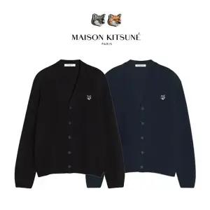 메종키츠네 그레이폭스 헤드 가디건 PM00502KT1006