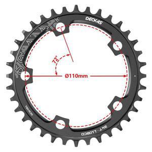 블랙 싱글 36T 110BCD 클로 as 체인링 치반 업그레이드 BCD 2세대 De 바이크 110/5