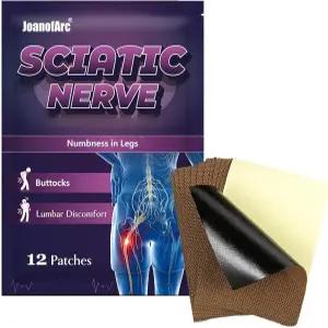 좌골신경통 패치 12개입 순한 성분 남녀용 접착식 플라스터 허리 엉덩이 용