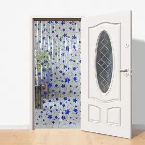 [룽스_61]현관 인테리어 파리문발 별 현관문발 블루