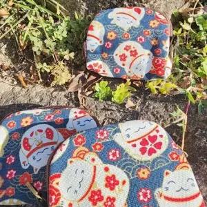 일본 고양이 파우치 동전지갑 손지갑 재팬 동전 환전 엔화 지페