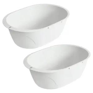 네이쳐리빙 쓰임이 많은 튼튼 대야 국내생산 쿠키앤크림 대형, 2개