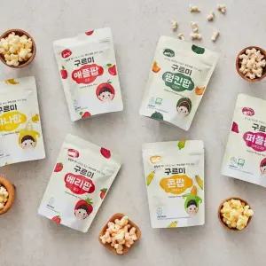 구르미팝 야채 스위트 퍼프 아기과자 6가지맛 부드러운 아이간식