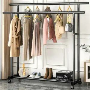 보드겜 스탠드 옷걸이 행거 이동식 2단행거 120/150cm E077-O