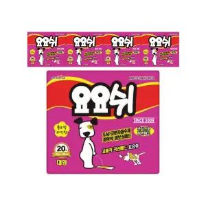 요요쉬 배변패드 플로럴와인 대형 20매, 5개