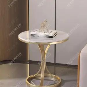 북유럽 라운드 대리석 인테리어 티테이블 원형 낮은 탁자