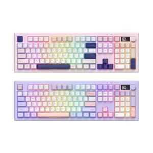 COX CM105KDW 3MODE 블루투스 유 무선 조약돌 멤브레인 유무선 키보드 (핑크, 라벤더)