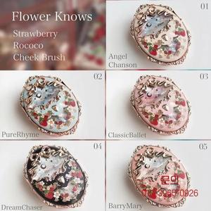 Flower Knows 딸기 로코코 블러셔 5g 비건 지속력 강한 고발색 귀여운 팔레트 감성 클린 메이크업
