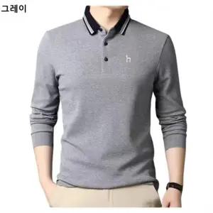 헤지스 남성 터틀넥 스프라이프 순면 긴팔티셔츠 55168