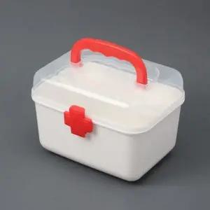 가정용구급상자 약상자 투명커버 구급함 레드 (21.5cm)