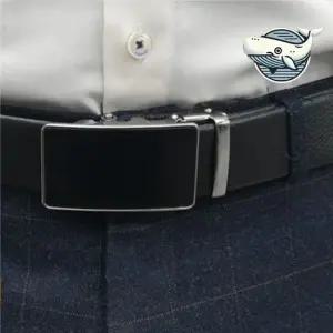 가죽 허리띠 남자 자동버클 정장용 세련된 요술벨트 자동벨트 남성허리띠 혁띠