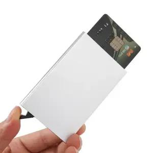 카드 카드케이스 실버 슬라이드 홀더 오토메탈 오토메탈 슬라이드 실버 카드케이스