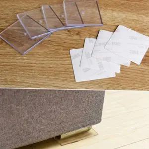 장판바닥보호 쇼파 식탁 다리 미끄럼 긁힘 방지 투명 보호캡 패드