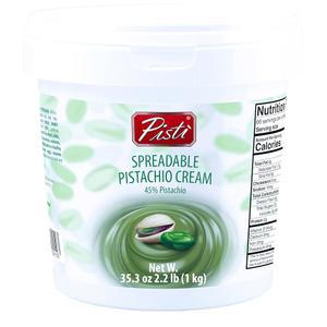 피스타치오 크림 | 45% 부드러운 시칠리아 스프레드, 35.3온스(1kg) 이탈리아산 라벨