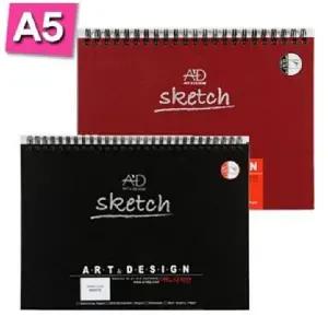 아트앤 S1012 적색 양장 스케치북 A5 튜닝 80 문구 그림 전문가용 미술준비물 화방용품