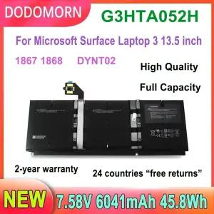 DODOMORN 서피스 노트북용 배터리  G3HTA052H 3 13.5 인치 1867 1868 DYNT02 전체 용량 7.58V 45.8Wh