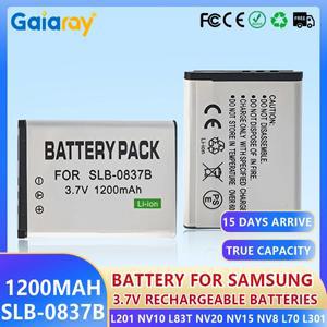 1-5pcs SLB-0837B SLB 0837B 배터리 3.7v 1200mAh 삼성 호환 Digimax L70 L83T L201 NV8 NV10 카메라