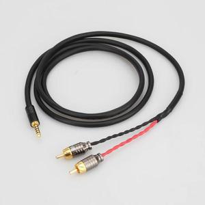 Audiocrast A53 4.4mm 밸런스 to 2 RCA 교체 오디오 업그레이드 케이블 코드 사운드