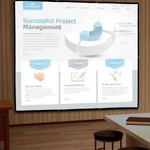 휴대용 빔 프로젝터 스크린 캠핑용 이동식 스크린 회의용 대형 영화