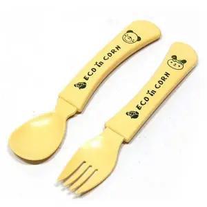 [골드스마일]TBZ 한진옥수수 유아 스푼 포크 세트 2p